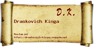 Draskovich Kinga névjegykártya