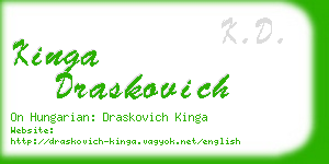 kinga draskovich business card